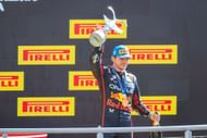 Max Verstappen celebrates with his winner's trophy at the F1 Italian Grand Prix- Source: Getty